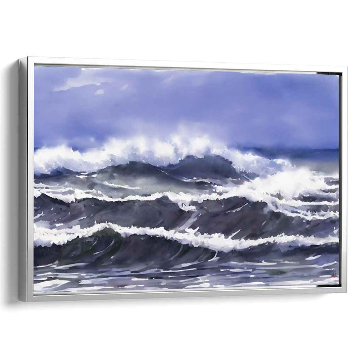 Mystic Waves: A Tranquil Marine Symphony Canvas Art Print