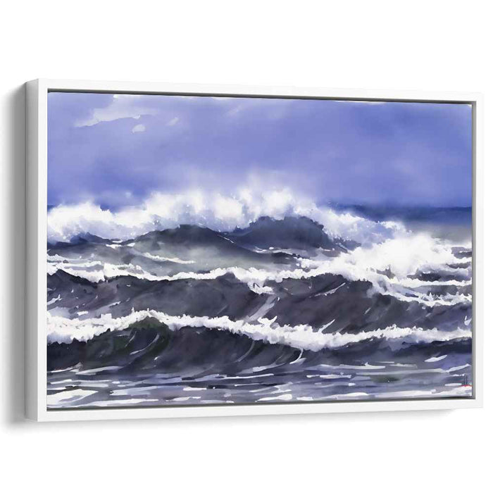 Mystic Waves: A Tranquil Marine Symphony Canvas Art Print