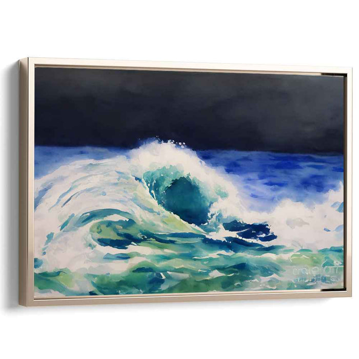 Eternal Waves Dance: Dynamic Seascape Canvas Art Print