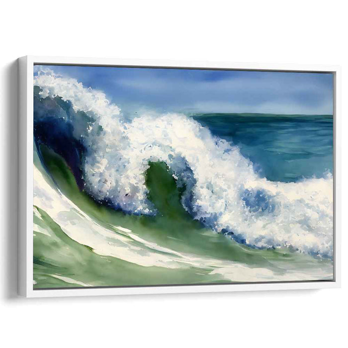 Fluid Motion Abstraction: Dynamic Watercolor Seascape