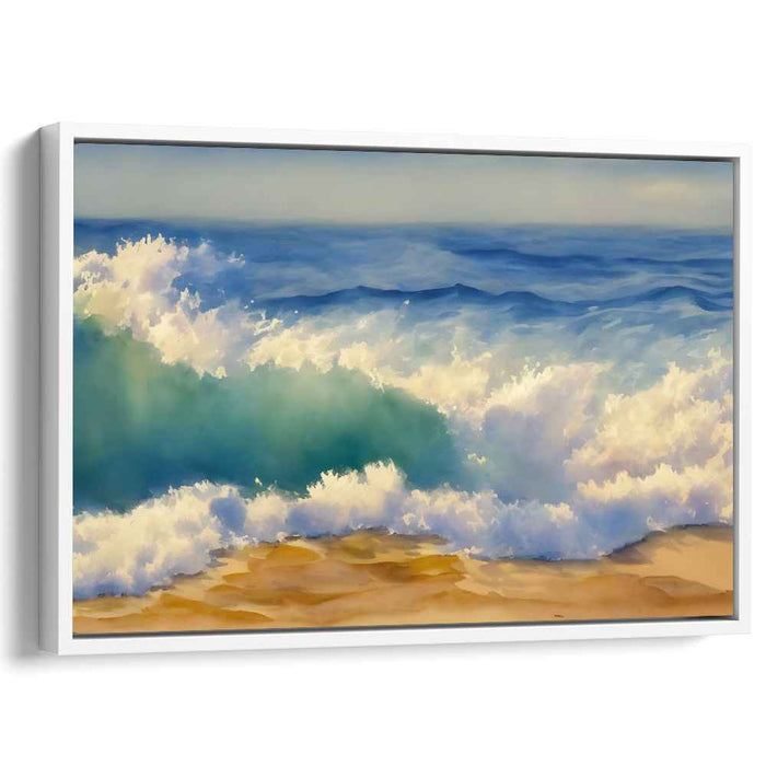 Aqua Realms Mirage: Realistic Seascape Canvas Art Print