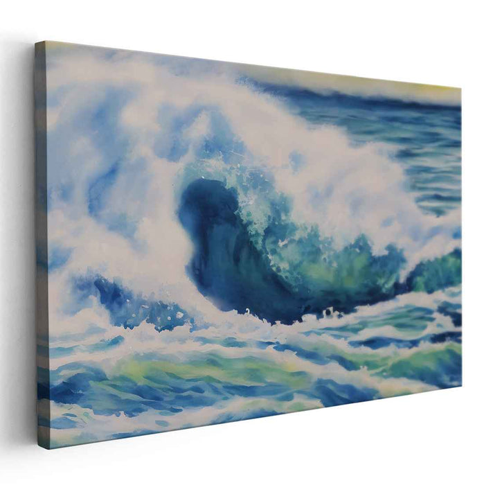 Ocean Echoes: Realistic Seascape Canvas Art Print