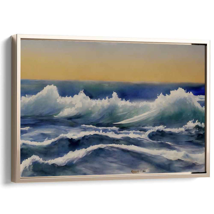 Oceanic Crests: Majestic Marine Wave Artwork