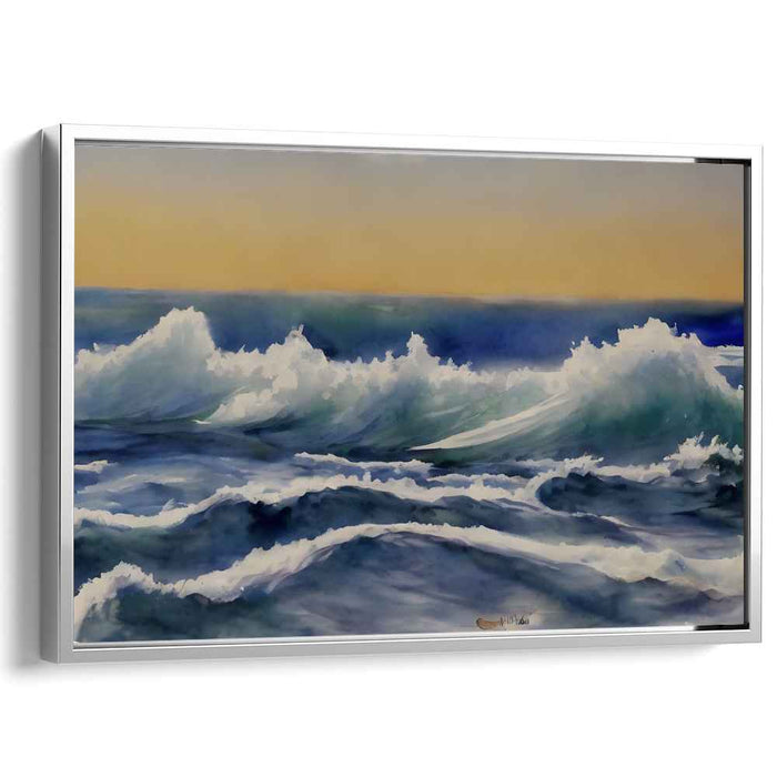 Oceanic Crests: Majestic Marine Wave Artwork