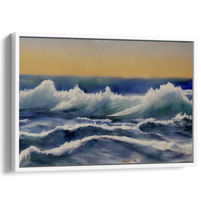 Oceanic Crests: Majestic Marine Wave Artwork