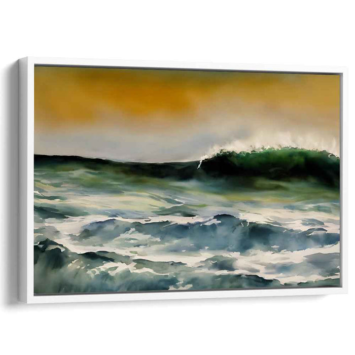 Majestic Depths Manifestation: Serene and Powerful Ocean Canvas Art Print