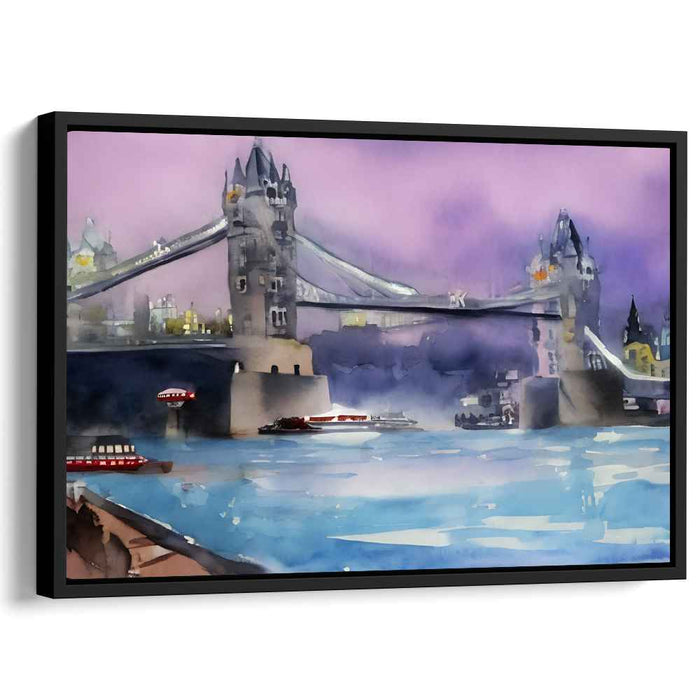 Bridge in Aquarelle: Watercolor Depiction of London's Tower Bridge