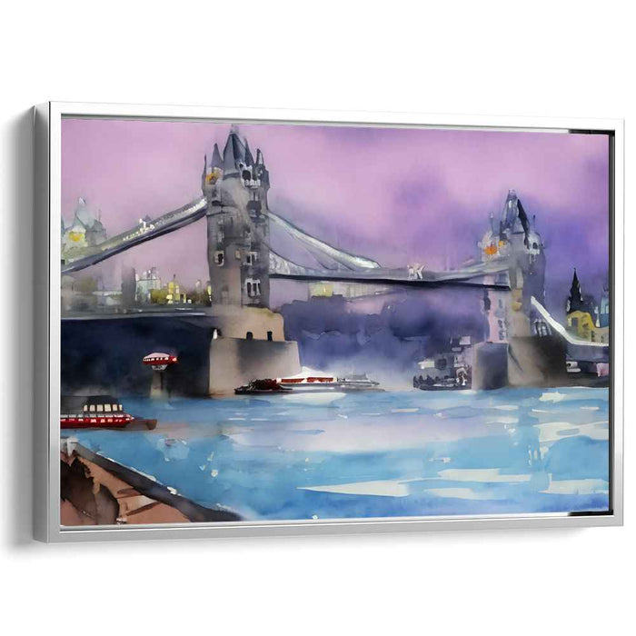 Bridge in Aquarelle: Watercolor Depiction of London's Tower Bridge
