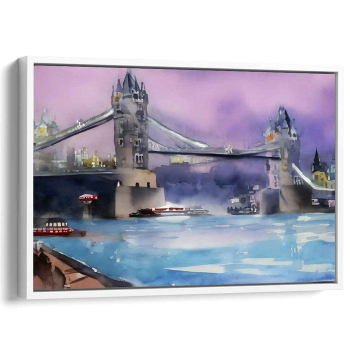 Bridge in Aquarelle: Watercolor Depiction of London's Tower Bridge