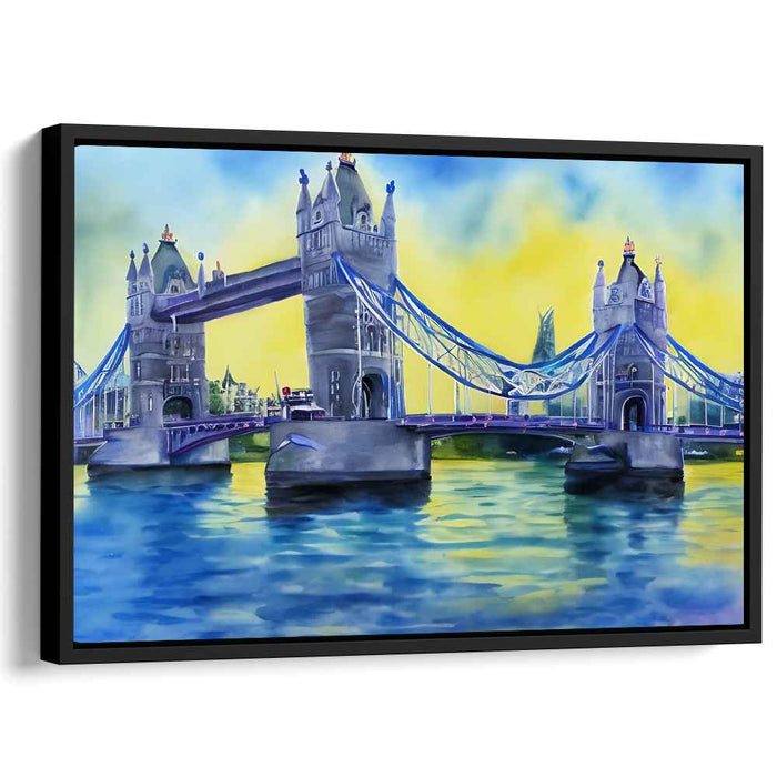Serenity at Tower Bridge: A Watercolor Impression of London