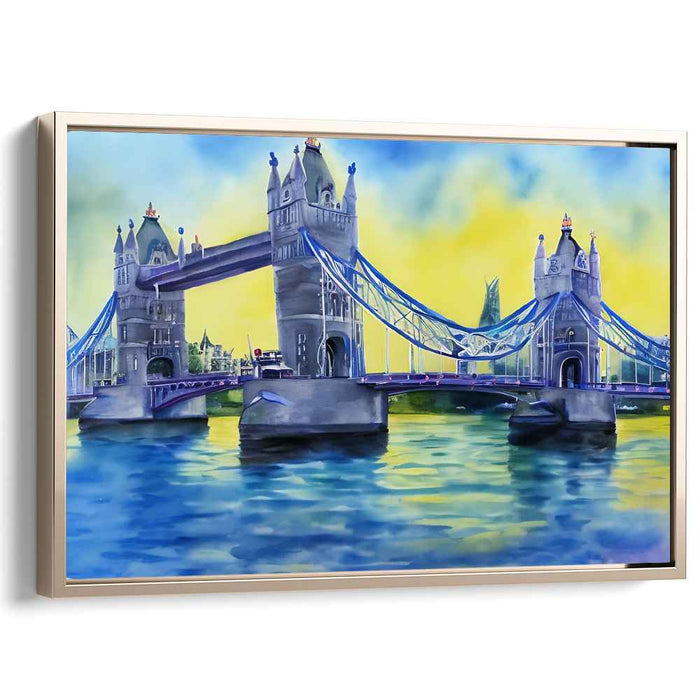Serenity at Tower Bridge: A Watercolor Impression of London