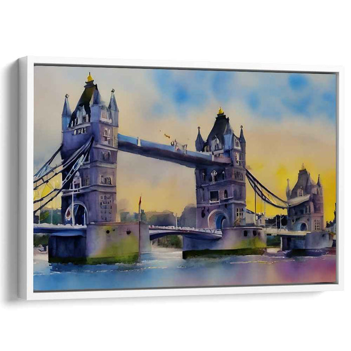 Dawn Over Tower Bridge: A Watercolor Dreamscape