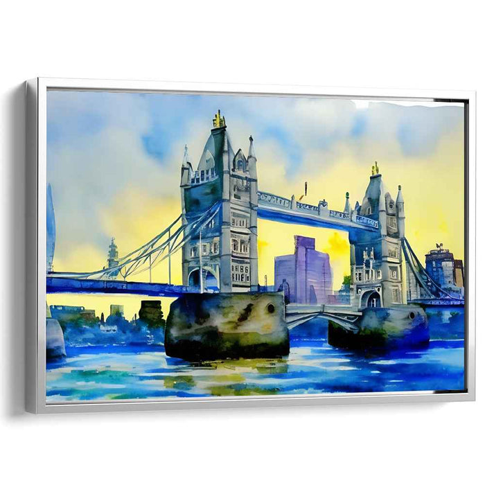 London's Inked Portal: Tower Bridge Watercolor Masterpiece