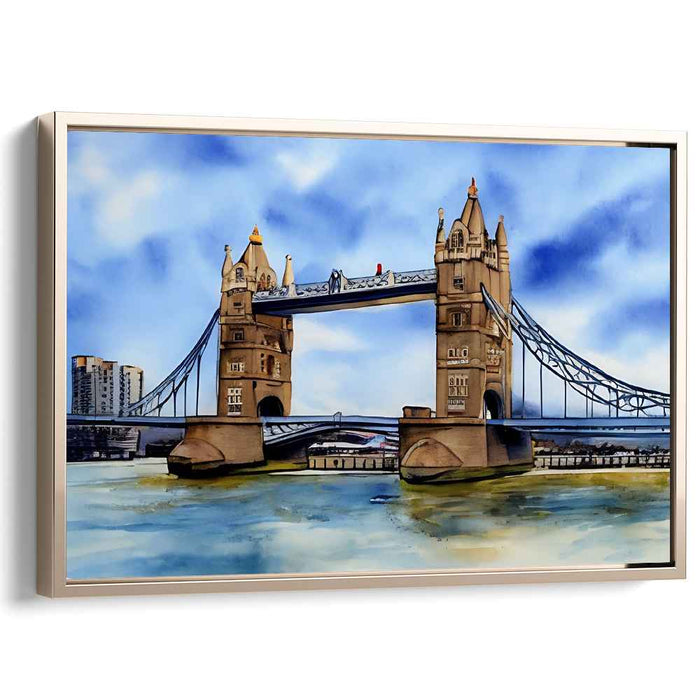 Thames Reflections: Londonâ€™s Iconic Landmark in Watercolor