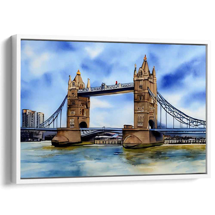 Thames Reflections: Londonâ€™s Iconic Landmark in Watercolor