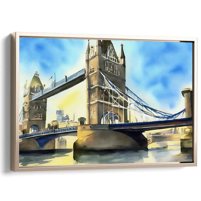London's Iconic Bridge: A Watercolor Masterpiece of Tower Bridge