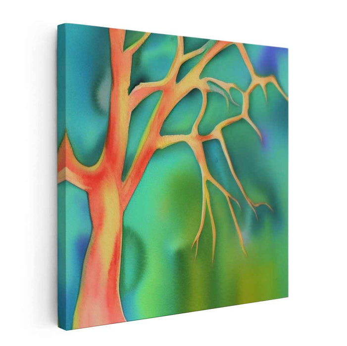 Mystic Arbor: Surreal Tree in Dreamy Hues Canvas Art Print