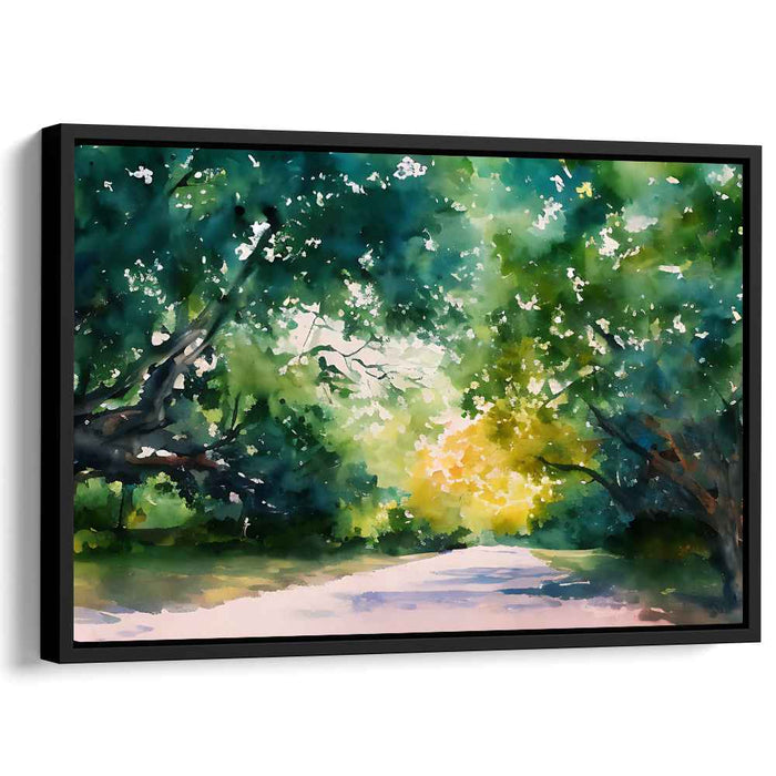 Foggy Dreamscape Melody: Impressionist Watercolor Landscape