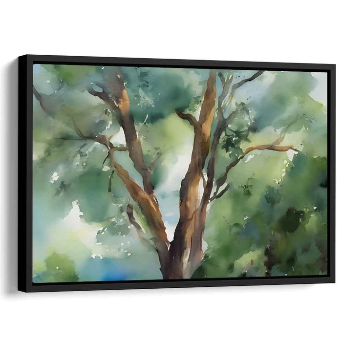 Aqua Arboreal Vision: Watercolor Tree Art Print