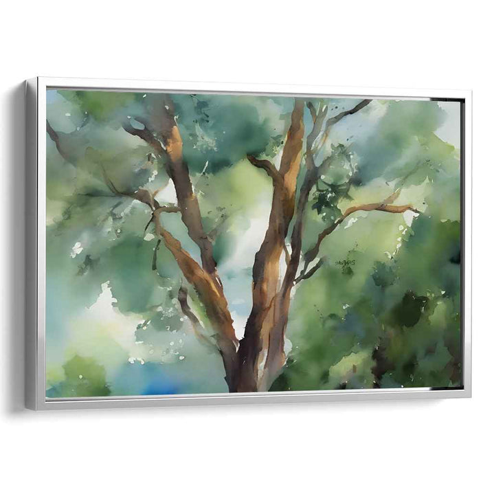Aqua Arboreal Vision: Watercolor Tree Art Print