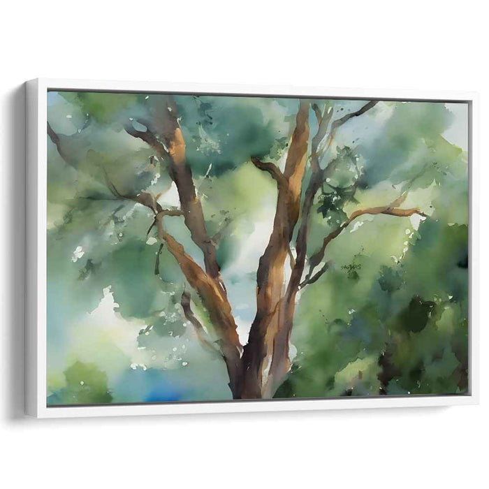 Aqua Arboreal Vision: Watercolor Tree Art Print