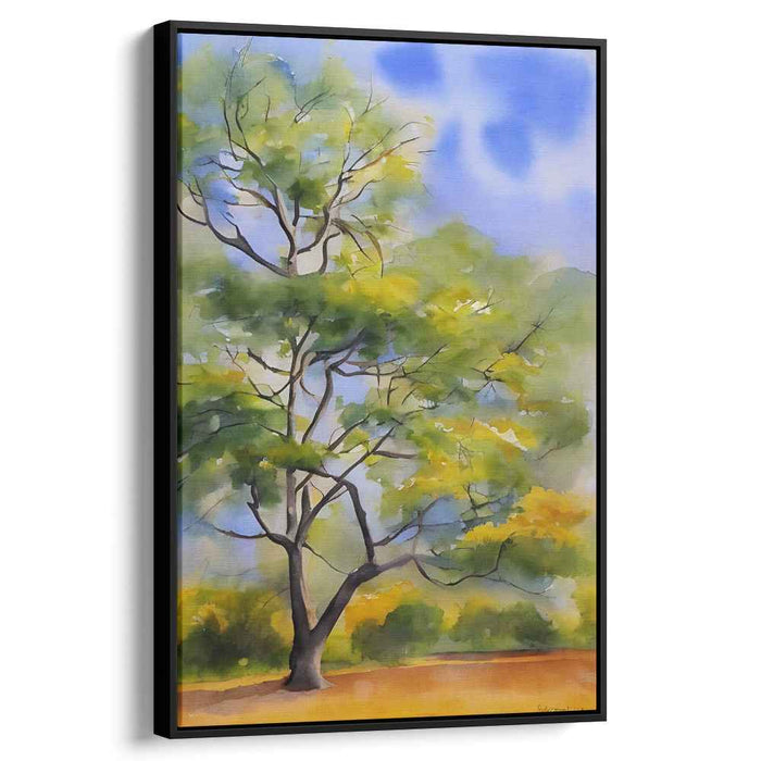Tranquil Arboreal Harmony: Impressionist-Inspired Watercolor Tree Artwork
