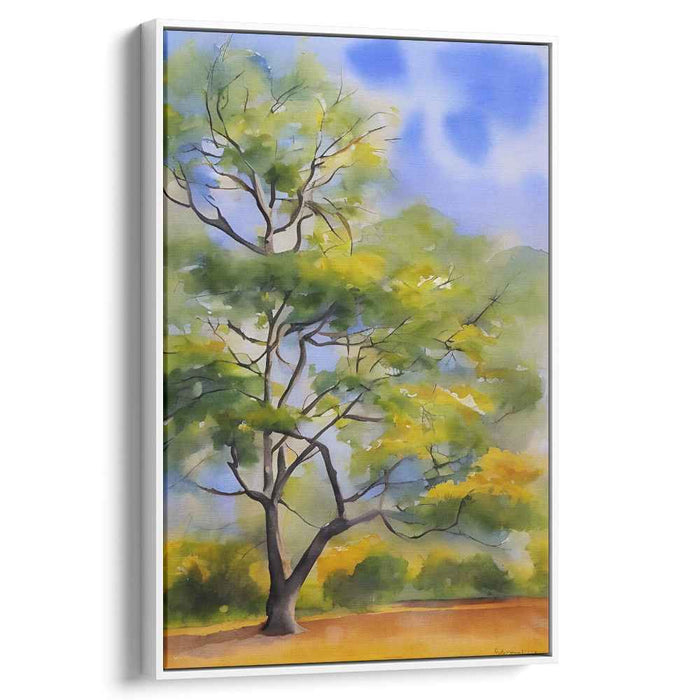 Tranquil Arboreal Harmony: Impressionist-Inspired Watercolor Tree Artwork