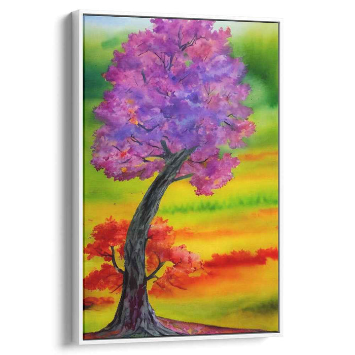 Ethereal Growth Symphony: Vivid Tree of Life Canvas Art Print