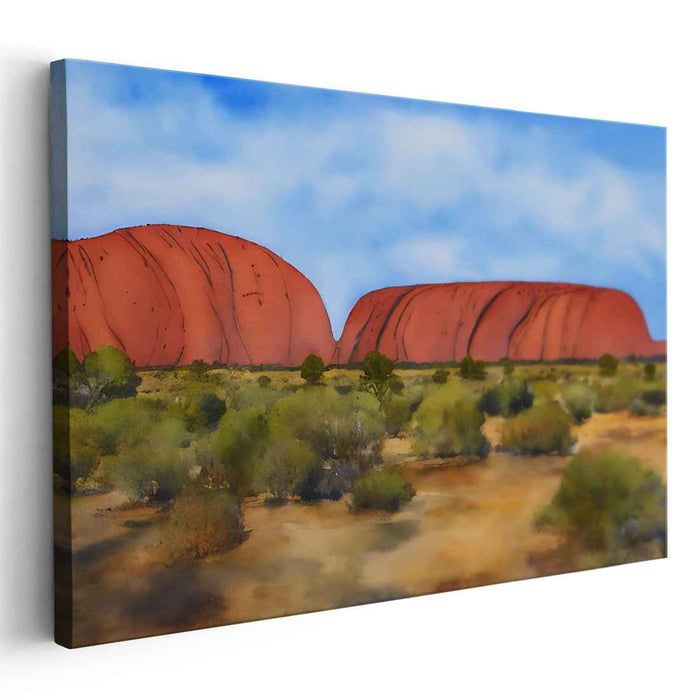 Watercolor Uluru #102