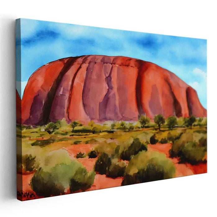 Uluru's Kaleidoscope Impressions: Vibrant Landscape of Australia's Iconic Rock