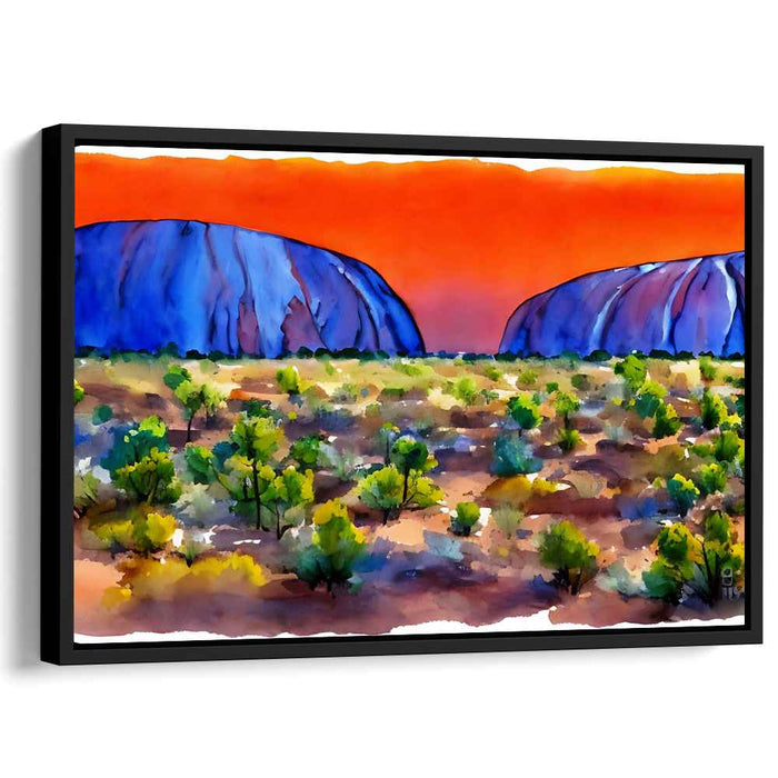 Abstract Urban Nature Fusion: Contemporary Landscape Canvas Art Print