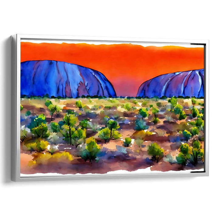Abstract Urban Nature Fusion: Contemporary Landscape Canvas Art Print