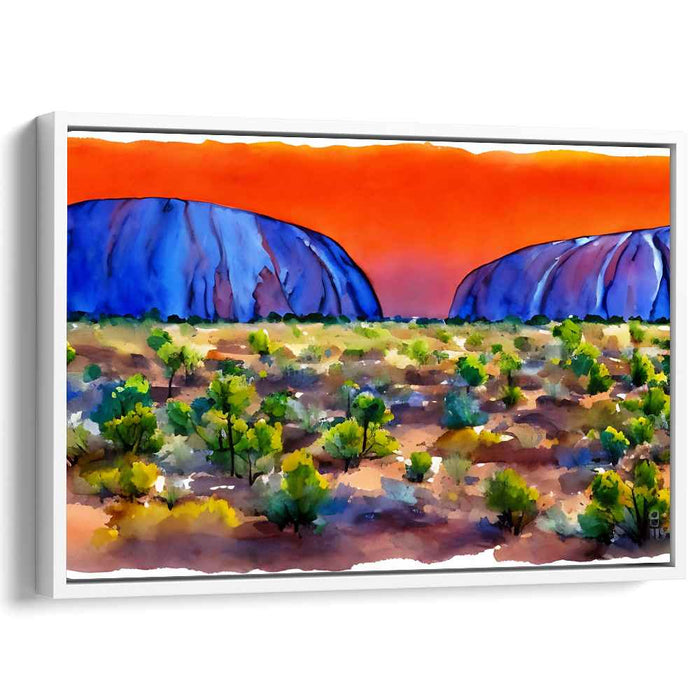 Abstract Urban Nature Fusion: Contemporary Landscape Canvas Art Print