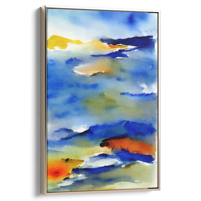Water's Dance: Abstract Impressionist Ocean Canvas Art Print