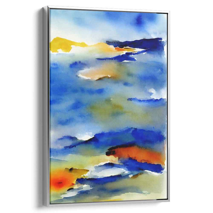 Water's Dance: Abstract Impressionist Ocean Canvas Art Print