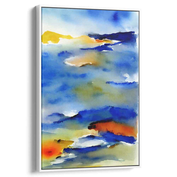 Water's Dance: Abstract Impressionist Ocean Canvas Art Print