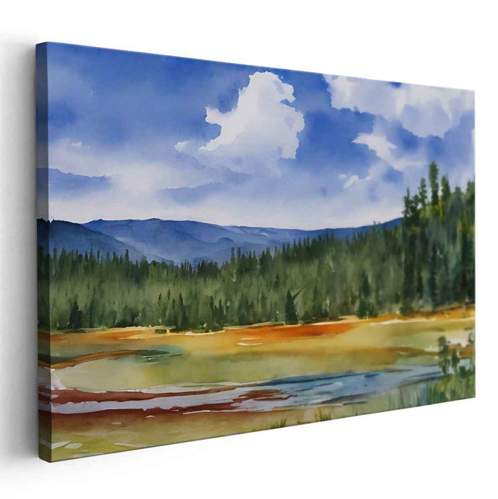 Watercolor Yellowstone National Park #118