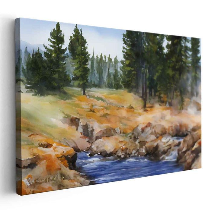 Watercolor Yellowstone National Park #125