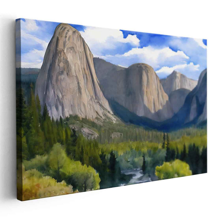 Immersive Horizon View: Realistic Landscape Canvas Art Print