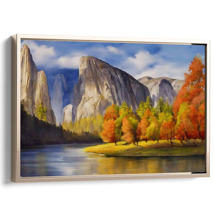 Whispering Cascade Echoes: Serene Cliffside River Landscape