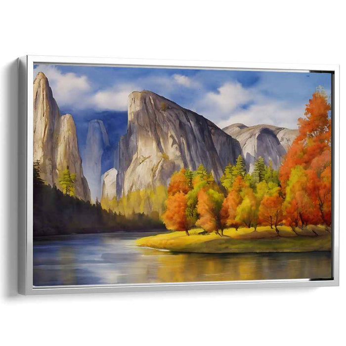 Whispering Cascade Echoes: Serene Cliffside River Landscape