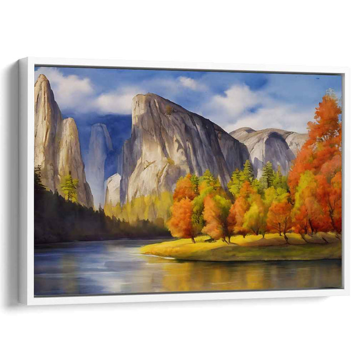 Whispering Cascade Echoes: Serene Cliffside River Landscape