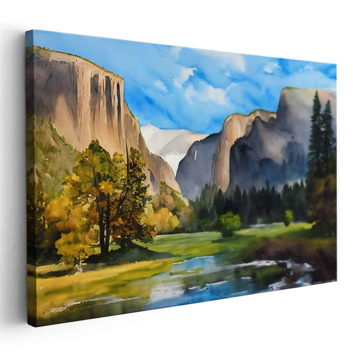 Watercolor Yosemite Valley #108