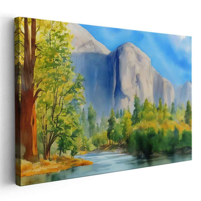 Watercolor Yosemite Valley #111