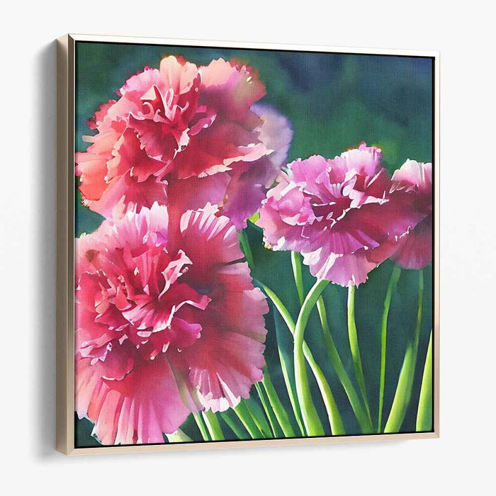 Watercolour Painting Carnations #003