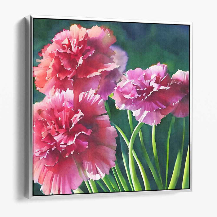 Watercolour Painting Carnations #003