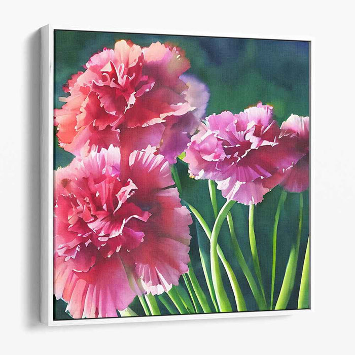 Watercolour Painting Carnations #003