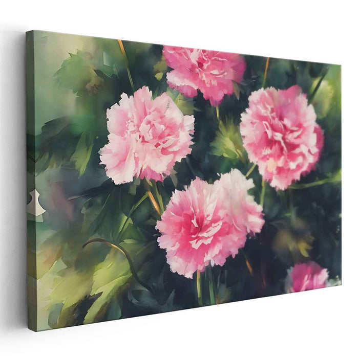 Ethereal Peonies: Romantic Impressionist-Inspired Floral Canvas Art