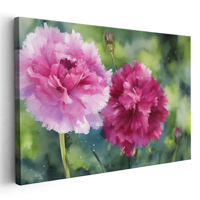 Watercolour Painting Carnations #115