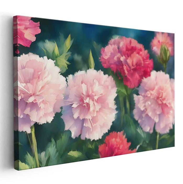 Harmonious Petal Melodies: A Symphony of Pastel Pink and Vibrant Red